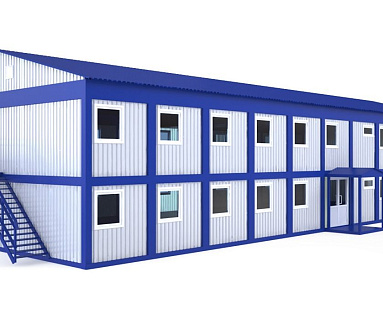 Модульное общежитие из блок контейнеров